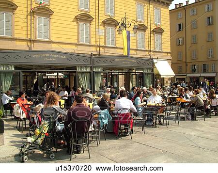 outdoor cafT, Parma, Emilia-Romagna, Italy, Europe, Outdoor cafT at Piazza Garibaldi in the city of Parma. View Large Photo Image Stock Image - outdoor cafT, Parma, Emilia-Romagna, Italy, Europe, Outdoor cafT at Piazza Garibaldi in the city of Parma.. Fotosearch
