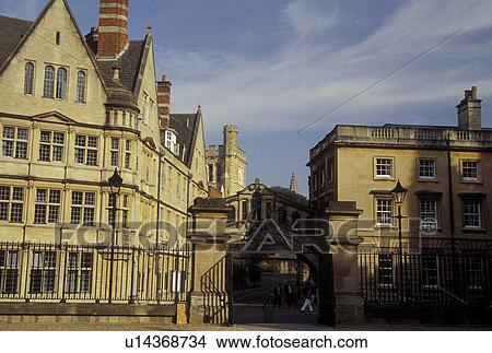 Picture -  Oxford, England, Great Britain, United Kingdom, Europe, Hertford College in Oxford, Britain's oldest university town.. Fotosearch