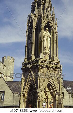 Stock Image -  Oxford, England, Great Britain, United Kingdom, Europe, Martyrs' Memorial in Oxford, Britain's oldest university town.. Fotosearch