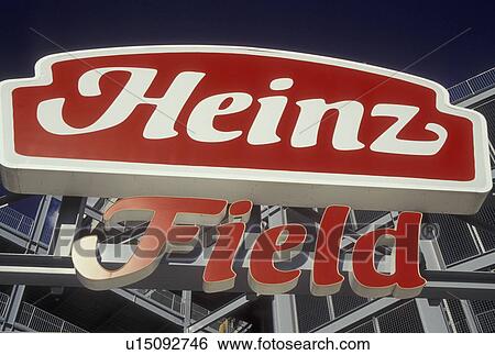 Stock Photograph -  PA, Pittsburgh, Pennsylvania, Heinz Field, Pittsburgh Steelers, football stadium, entrance sign. Fotosearch