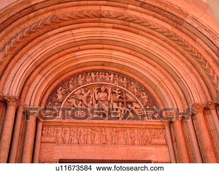 Parma, Emilia-Romagna, Italy, Europe, The ornate entrance to the pink marble Baptistry in the city of Parma. View Large Photo Image Picture - Parma, Emilia-Romagna, Italy, Europe, The ornate entrance to the pink marble Baptistry in the city of Parma.. Fotosearch