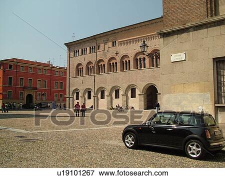 Stock Photo -  Parma, Emilia-Romagna, Italy, Europe, Piazza del Duomo in the city of Parma.. Fotosearch