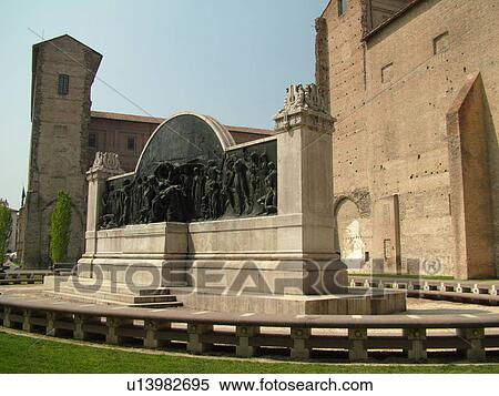 Parma, Emilia-Romagna, Italy, Europe, Monument outside the Palazzo della Pilotta in the city of Parma. View Large Photo Image Stock Photography - Parma, Emilia-Romagna, Italy, Europe, Monument outside the Palazzo della Pilotta in the city of Parma.. Fotosearch
