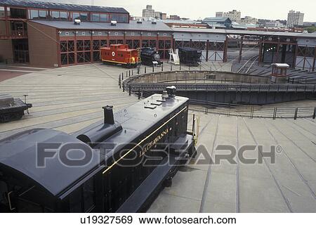 Stock Photo -  Pennsylvania, Scranton, PA, Steamtown National Historic Site, railroad, train museum. Fotosearch