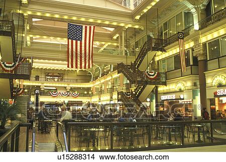 Philadelphia, PA, Pennsylvania, Philadelphia Bourse, 10-story atrium, interior, shopping center View Large Photo Image Picture - Philadelphia, PA, Pennsylvania, Philadelphia Bourse, 10-story atrium, interior, shopping center. Fotosearch