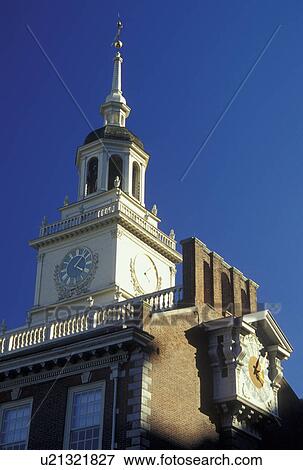 Stock Photo -  Philadelphia, PA, Pennsylvania, Independence Hall National Historical Park, Independence Hall. Fotosearch