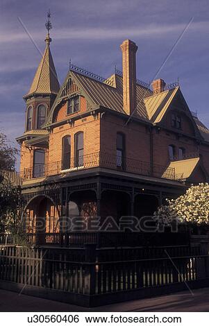 Stock Photograph -  Phoenix, AZ, Arizona, downtown, Rosson House, Heritage and Science Park, Heritage Square, Historic Site. Fotosearch