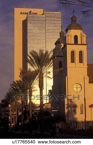 Phoenix, AZ, Arizona, downtown, St. Mary's Basilica View Large Photo Image Stock Image - Phoenix, AZ, Arizona, downtown, St. Mary's Basilica. Fotosearch