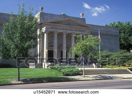 Stock Image -  Pierre, SD, South Dakota, Soldiers & Sailors World War Memorial. Fotosearch