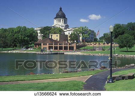 Pierre, SD, South Dakota, State Capitol, State House, Capitol Lake on the grounds of the South Dakota State Capitol. View Large Photo Image Picture -  Pierre, SD, South Dakota, State Capitol, State House, Capitol Lake on the grounds of the South Dakota State Capitol.. Fotosearch
