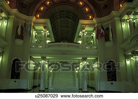 Pierre, SD, South Dakota, State Capitol, State House, Grand Staircase inside the South Dakota State Capitol Building View Large Photo Image Stock Photo - Pierre, SD, South Dakota, State Capitol, State House, Grand Staircase inside the South Dakota State Capitol Building. Fotosearch