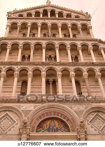Stock Photo -  Pisa, Italy, Tuscany, Toscana, Europe, The Cathedral in Campo dei Miracoli (Field of Miracles) in the city of Pisa.. Fotosearch