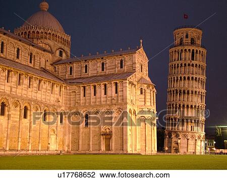 Pisa, Tuscany, Italy, Toscana, Europe, The Cathedral and Leaning Tower (Torre Pendente) in Campo dei Miracoli (Field of Miracles) in the evening in the city of Pisa. View Large Photo Image Stock Image - Pisa, Tuscany, Italy, Toscana, Europe, The Cathedral and Leaning Tower (Torre Pendente) in Campo dei Miracoli (Field of Miracles) in the evening in the city of Pisa.. Fotosearch