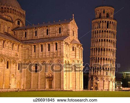 Pisa, Tuscany, Italy, Toscana, Europe, The Cathedral and Leaning Tower (Torre Pendente) in Campo dei Miracoli (Field of Miracles) in the evening in the city of Pisa. View Large Photo Image Stock Photography - Pisa, Tuscany, Italy, Toscana, Europe, The Cathedral and Leaning Tower (Torre Pendente) in Campo dei Miracoli (Field of Miracles) in the evening in the city of Pisa.. Fotosearch