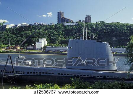 Stock Photo -  Pittsburgh, PA, Pennsylvania, USS Requin at Carnegie Science Center, a 300-foot World War II submarine. Fotosearch