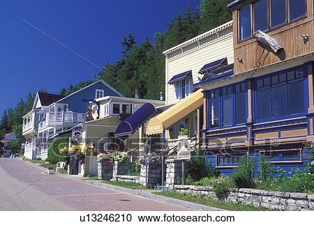 Pointe-Au-Pic, Canada, Quebec, Downtown Pointe-Au-Pic a summer resort along the St. Lawrence River. View Large Photo Image Stock Image - Pointe-Au-Pic, Canada, Quebec, Downtown Pointe-Au-Pic a summer resort along the St. Lawrence River.. Fotosearch
