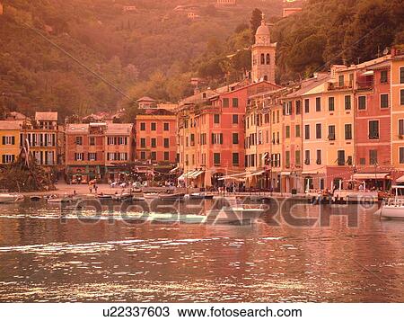 Portofino, Italy, Riviera di Levante, Liguria, Ligurian Riviera, Europe, The waterfront on the harbor of the resort town of Portofino along the Ligurian Sea. View Large Photo Image Stock Image - Portofino, Italy, Riviera di Levante, Liguria, Ligurian Riviera, Europe, The waterfront on the harbor of the resort town of Portofino along the Ligurian Sea.. Fotosearch