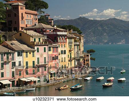 Portofino, Liguria, Italy, Riviera di Levante, Ligurian Riviera, Europe, The village of Portofino along the Ligurian Coast. View Large Photo Image Stock Image - Portofino, Liguria, Italy, Riviera di Levante, Ligurian Riviera, Europe, The village of Portofino along the Ligurian Coast.. Fotosearch