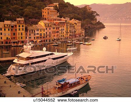 Portofino, Liguria, Italy, Riviera di Levante, Ligurian Riviera, Europe, Scenic view of the harbor and resort town of Portofino along the Ligurian Sea. View Large Photo Image Stock Image - Portofino, Liguria, Italy, Riviera di Levante, Ligurian Riviera, Europe, Scenic view of the harbor and resort town of Portofino along the Ligurian Sea.. Fotosearch