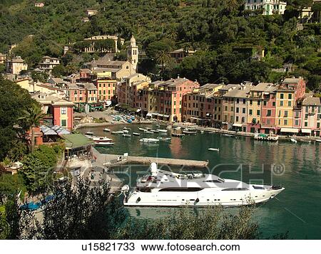 Portofino, Liguria, Italy, Riviera di Levante, Ligurian Riviera, Europe, Scenic view of the village of Portofino along the Ligurian Coast. View Large Photo Image Stock Image - Portofino, Liguria, Italy, Riviera di Levante, Ligurian Riviera, Europe, Scenic view of the village of Portofino along the Ligurian Coast.. Fotosearch