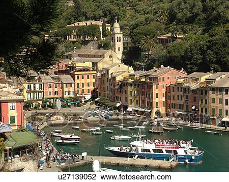 Portofino, Liguria, Italy, Riviera di Levante, Ligurian Riviera, Europe, Scenic view of the village of Portofino along the Ligurian Coast. View Large Photo Image Stock Image - Portofino, Liguria, Italy, Riviera di Levante, Ligurian Riviera, Europe, Scenic view of the village of Portofino along the Ligurian Coast.. Fotosearch