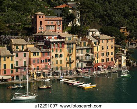 Portofino, Liguria, Italy, Riviera di Levante, Ligurian Riviera, Europe, Scenic view of the village of Portofino along the Ligurian Coast. View Large Photo Image Stock Photo - Portofino, Liguria, Italy, Riviera di Levante, Ligurian Riviera, Europe, Scenic view of the village of Portofino along the Ligurian Coast.. Fotosearch