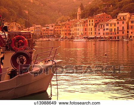 Portofino, Liguria, Italy, Riviera di Levante, Ligurian Riviera, Europe, The harbor of the resort town of Portofino along the Ligurian Sea. View Large Photo Image Stock Photo - Portofino, Liguria, Italy, Riviera di Levante, Ligurian Riviera, Europe, The harbor of the resort town of Portofino along the Ligurian Sea.. Fotosearch