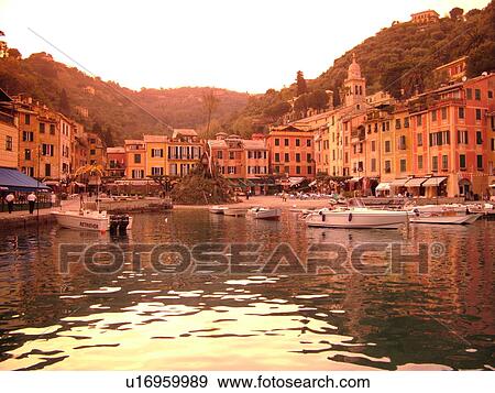 Portofino, Liguria, Italy, Riviera di Levante, Ligurian Riviera, Europe, Boats in the harbor of the resort town of Portofino along the Ligurian Sea. View Large Photo Image Stock Photo - Portofino, Liguria, Italy, Riviera di Levante, Ligurian Riviera, Europe, Boats in the harbor of the resort town of Portofino along the Ligurian Sea.. Fotosearch