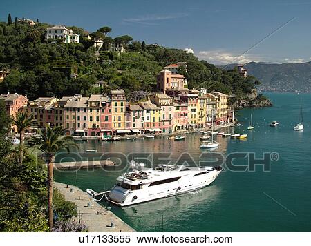 Portofino, Liguria, Italy, Riviera di Levante, Ligurian Riviera, Europe, Scenic view of the village of Portofino along the Ligurian Coast. View Large Photo Image Stock Photography - Portofino, Liguria, Italy, Riviera di Levante, Ligurian Riviera, Europe, Scenic view of the village of Portofino along the Ligurian Coast.. Fotosearch