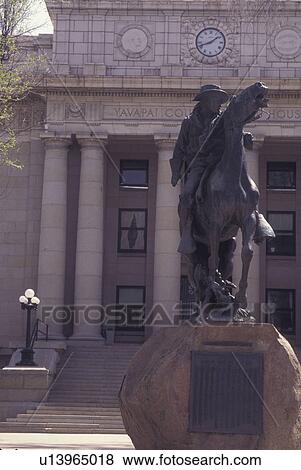 Prescott, AZ, Arizona, Bucky O'Neill Monument on Courthouse Plaza, Roughrider Memorial Monument View Large Photo Image Stock Photo - Prescott, AZ, Arizona, Bucky O'Neill Monument on Courthouse Plaza, Roughrider Memorial Monument. Fotosearch