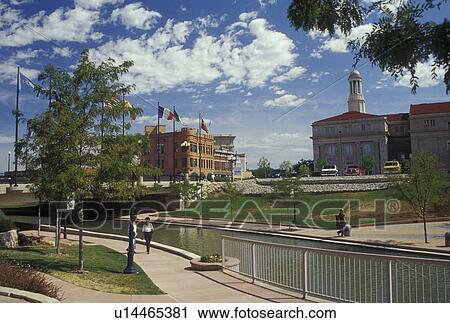 Stock Image -  Pueblo, CO, Colorado, Historic Arkansas Riverwalk of Pueblo, Arkansas River. Fotosearch