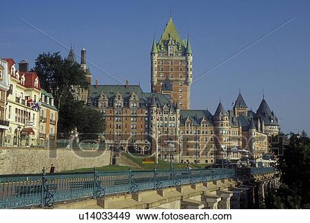 Quebec City, Canada, Quebec, Chateau Frontenac along Terrasse Dufferin (Dufferin Terrace) in Vieux Quebec (Old Quebec). View Large Photo Image Stock Photo - Quebec City, Canada, Quebec, Chateau Frontenac along Terrasse Dufferin (Dufferin Terrace) in Vieux Quebec (Old Quebec).. Fotosearch