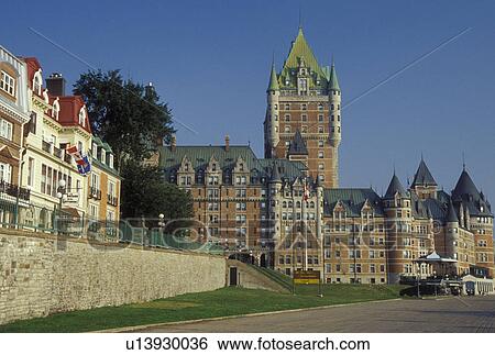 Quebec City, Canada, Quebec, Chateau Frontenac along Terrasse Dufferin (Dufferin Terrace) in Vieux Quebec (Old Quebec). View Large Photo Image Stock Photograph - Quebec City, Canada, Quebec, Chateau Frontenac along Terrasse Dufferin (Dufferin Terrace) in Vieux Quebec (Old Quebec).. Fotosearch