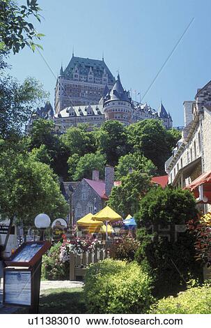 Quebec City, Canada, Quebec, View of Chateau Frontenac from Place Royale in Vieux Quebec (Old Quebec). View Large Photo Image Stock Image - Quebec City, Canada, Quebec, View of Chateau Frontenac from Place Royale in Vieux Quebec (Old Quebec).. Fotosearch