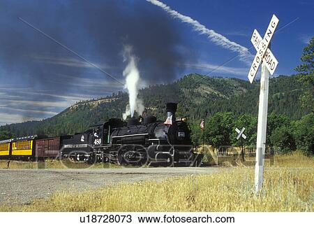 Stock Image -  Rockwood, CO, Colorado, The Durango and Silverton Narrow Gauge Railroad, train . Fotosearch