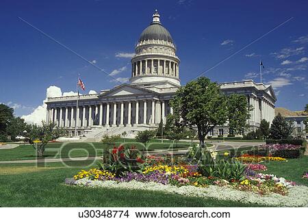 Picture -  Salt Lake City, UT, Utah, Utah State Capitol, State House. Fotosearch