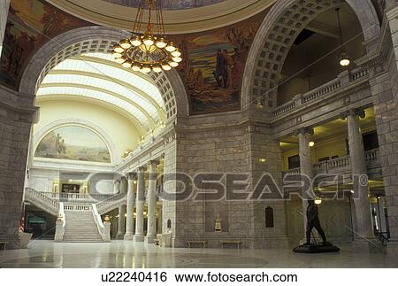 Salt Lake City, UT, Utah, Utah State Capitol, State House, interior, Great Hall View Large Photo Image Stock Photograph - Salt Lake City, UT, Utah, Utah State Capitol, State House, interior, Great Hall. Fotosearch