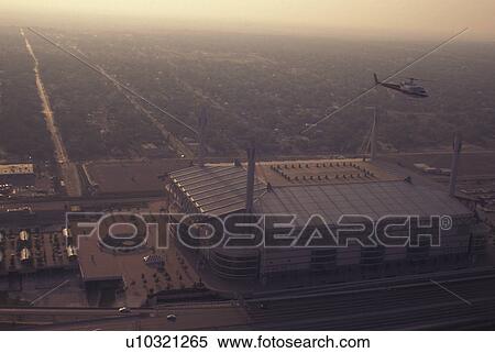 Stock Photography -  San Antonio, TX, Texas, Aerial of Alamodome. Fotosearch