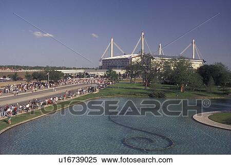 Stock Photography -  San Antonio, TX, Texas, Hemisphere Park Water Garden, Alamodome. Fotosearch
