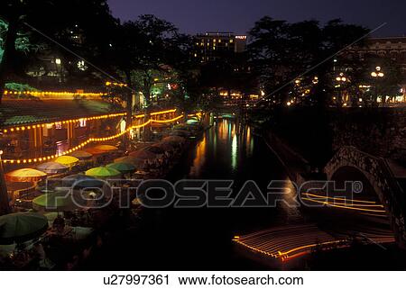 San Antonio, TX, Texas, Paseo Del Rio, The Riverwalk, evening, cafTs View Large Photo Image Stock Image - San Antonio, TX, Texas, Paseo Del Rio, The Riverwalk, evening, cafTs. Fotosearch