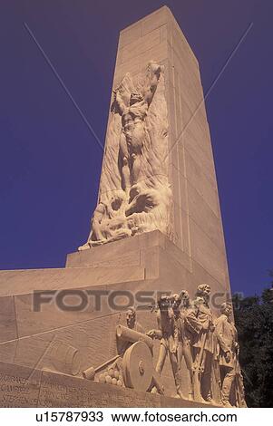 Stock Image -  San Antonio, TX, Texas, The Alamo Cenotaph (1936) Monument. Fotosearch