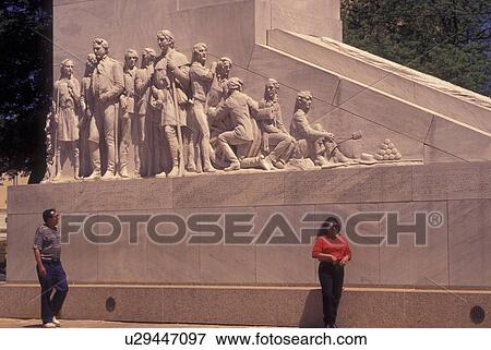 Stock Photo -  San Antonio, TX, Texas, The Alamo Cenotaph (1936) Monument. Fotosearch