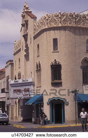 Santa Fe, NM, New Mexico, downtown, Lensic Theatre View Large Photo Image Stock Photo - Santa Fe, NM, New Mexico, downtown, Lensic Theatre. Fotosearch