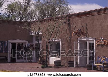Santa Fe, NM, New Mexico, Shops along Old Santa Fe Trail View Large Photo Image Stock Photo - Santa Fe, NM, New Mexico, Shops along Old Santa Fe Trail. Fotosearch