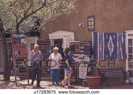 Santa Fe, NM, New Mexico, Shops along Old Santa Fe Trail View Large Photo Image Stock Photography - Santa Fe, NM, New Mexico, Shops along Old Santa Fe Trail. Fotosearch