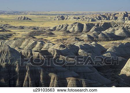 Stock Image -  SD, South Dakota, Badlands National Park, . Fotosearch