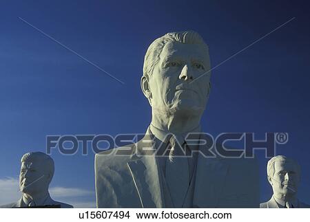 SD, South Dakota, Lead, Black Hills, Presidential Park Sculpture Garden, Ronald Reagan, John F. Kennedy, George W. Bush View Large Photo Image Picture - SD, South Dakota, Lead, Black Hills, Presidential Park Sculpture Garden, Ronald Reagan, John F. Kennedy, George W. Bush. Fotosearch