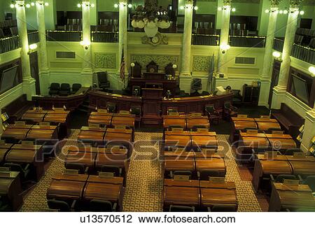Stock Image -  SD, South Dakota, Pierre, State Capitol, State House, The Senate inside the South Dakota State Capitol Building. Fotosearch