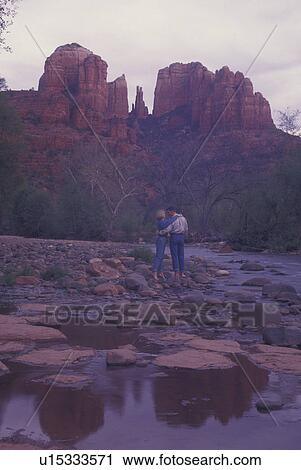 Sedona, AZ, Arizona, Cathedral Rock, Oak Creek, a couple of young adults posing for picture View Large Photo Image Stock Image - Sedona, AZ, Arizona, Cathedral Rock, Oak Creek, a couple of young adults posing for picture. Fotosearch