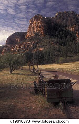 Stock Image -  Sedona, AZ, Arizona, Oak Creek Canyon, Slide Rock State Park, Orchard. Fotosearch